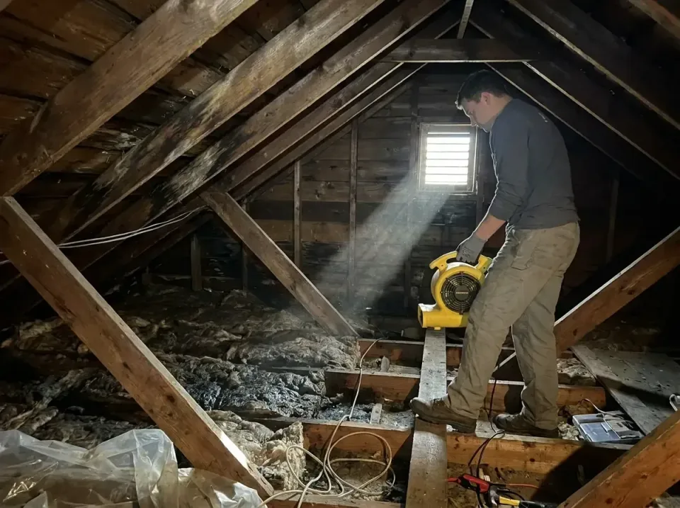 attic-water-damage-drying-proc-007 — frequently asked questions, Emergency Water Extraction & 24/7 Flood Response in Beecher…